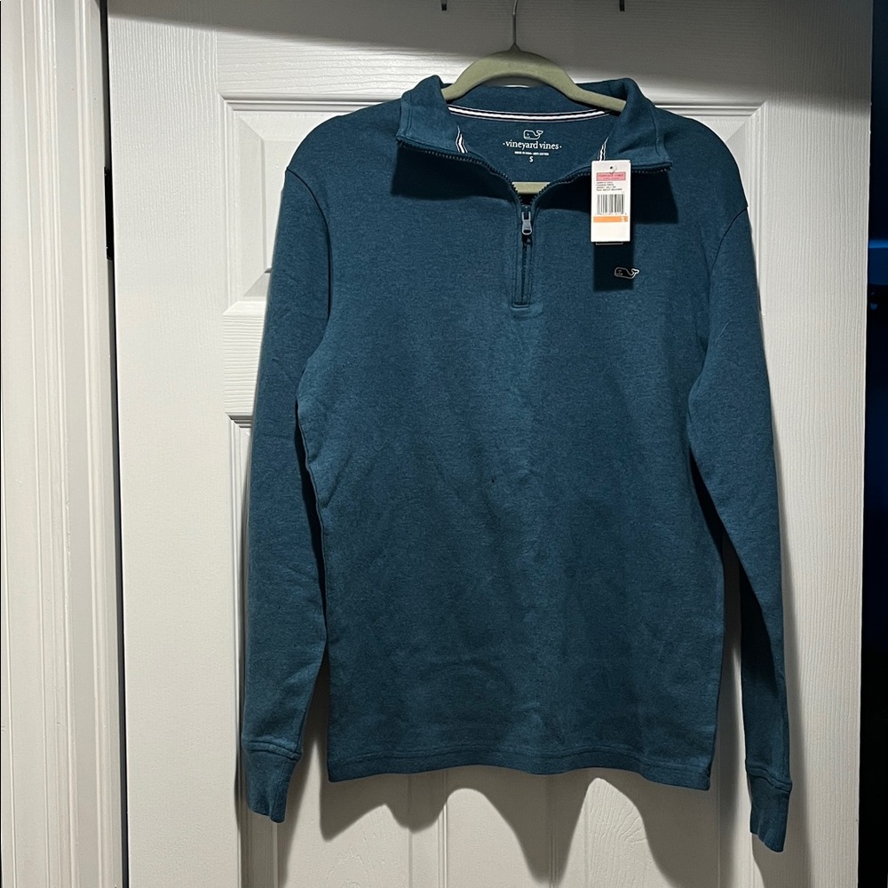 Vineyard Vines Men’s Teal Quarter-Zip Pullover